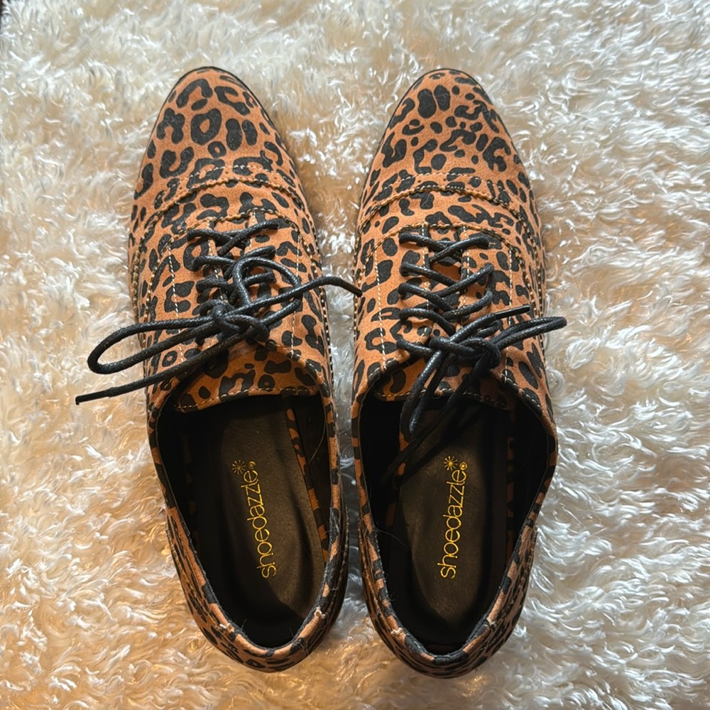Animal print loafers